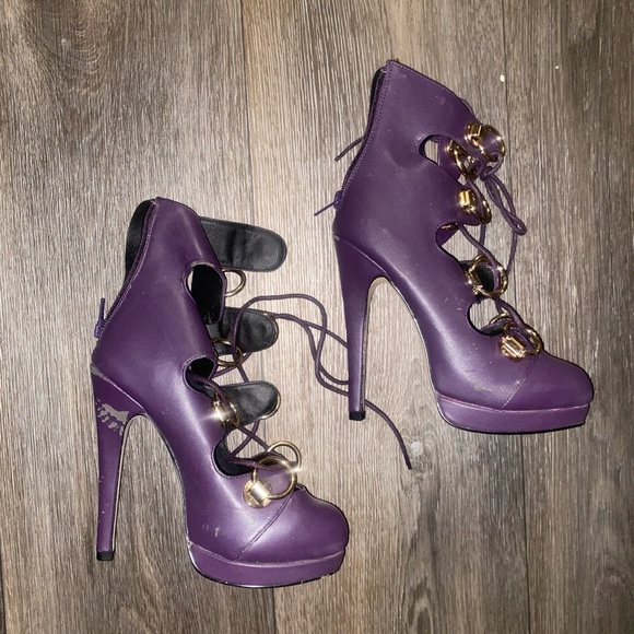 Paper Fox MacLauren Purple Heels - Picture 5 of 9